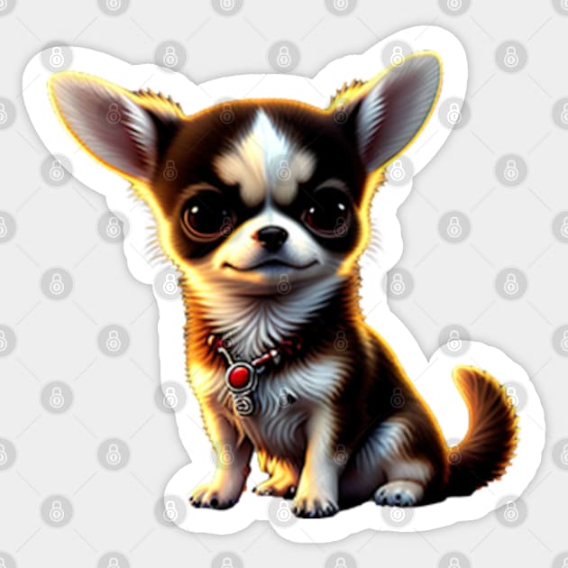 Chihuahua in suit Sticker by IDesign23